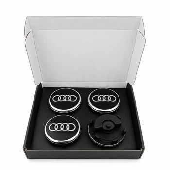 Колпачки статичные на диски ауди Audi заглушки 61 mm крутящиеся неподвижные 4m0601170