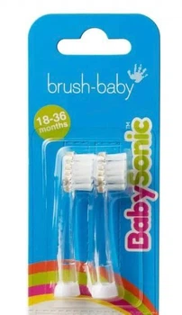 Змінні насадки до щітки Brush-baby Baby Sonic від 0 до 3 років 2 шт