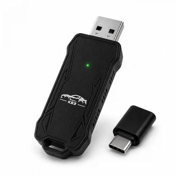 Бездротовий адаптер CarPlay / Android Auto K83 Wi-Fi 6 USB для авто, перетворювач дротового CarPlay у бездротовий