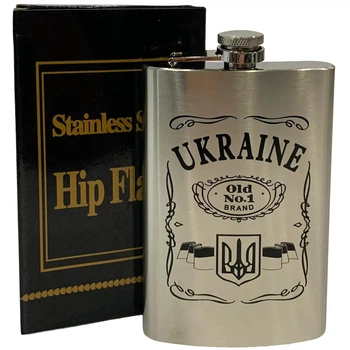 Фляга з нержавіючої сталі (256мл / 9oz.) UKRAINE WKL-034