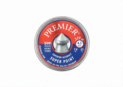 Кулі Crosman Premier Super Point 4,50 мм, 0.51 м, 500шт