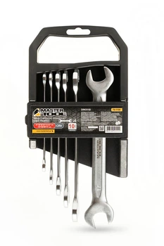 Ключі ріжкові MASTERTOOL набір 6 шт (6-17 мм) 31CrV3 COLD FORGED DIN3110 70-1106