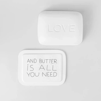 Маслянка Love, порцеляна, L 14.5 см