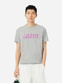 Футболка чоловіча Lacoste 673569595 3XL Сіра (1159864830)