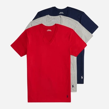 Набор футболок хлопковых длинных мужских Ralph Lauren 731637424 L 3 шт Разные цвета (1159865144)