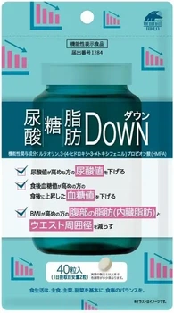 Комплекс з лютеоліном та пропіоновою кислотою Uric Acid, Sugar, Fat Down (20 днів) Unimat Riken (681474)