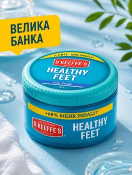 O’Keeffe’s Healthy Feet – крем для ног от трещин и сухости 153 г большая банка 165 мл