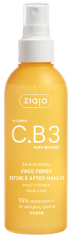 Зволожуючий тонік для обличчя Ziaja VITAMIN C.B3 NIACINAMIDE 190 мл (5901887056201)