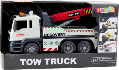 Вантажівка Lean Toys Tow Truck зі світловими та звуковими ефектами Біла 21475 (5905991038719)
