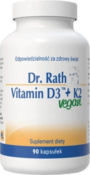 Kompleks witaminowy Dr. Rath Vitamin D3 + K2 Vegan 90 kapsułek (4260328550854)