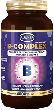 Witaminy z grupy B ASEPTA B-Complex 100 kapsułek (5904734577782)