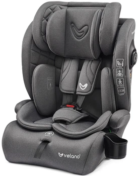 Автокрісло VELANO Flexo i-Size 76–150 см, ISOFIX + Top Tether/ремінь, grey