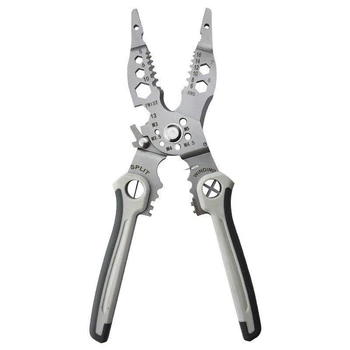 Многофункциональный стриппер кримпер 6 в 1 Wire Stripper Cutter с пружиной и карабином
