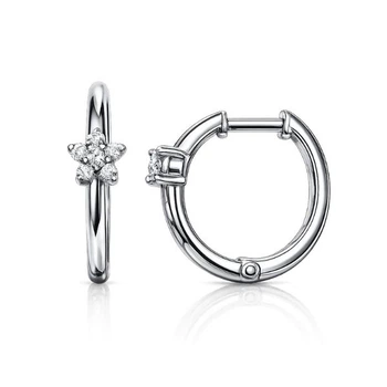 Сережки-кільця (конго) срібні з фіанітами Silver Style (20951.20 sku:2300102992400)