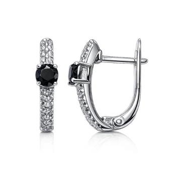 Серьги серебряные Фантазия с фианитами Silver Style (20443.40 sku:2300103296873)