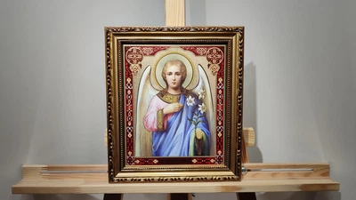 Икона Архангела Гавриила в багетной раме 20х24 см. №216