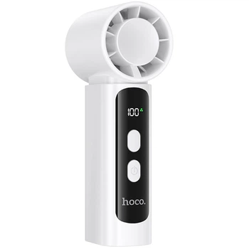 Портативный вентилятор Hoco HX601 handheld folding fan 3000 mAh White