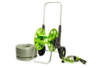 Катушка со шлангом Mastertool ½" 50 м с телескопической ручкой на колесах 92-8800