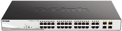 Коммутатор D-Link DGS-1210-28MP/F4 / 24*1Гбит/с / металл