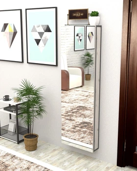 Подвесной шкаф-зеркало в стиле лофт EcoLoft Ливаро DSP-1487-2 Дуб Кортона