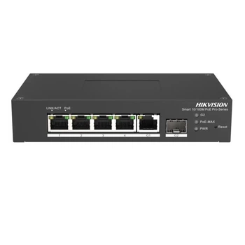 Коммутатор 6 портов управляемый Hikvision DS-3T1306P-SI/HS PoE