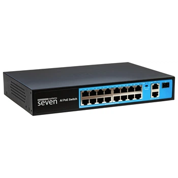 Коммутатор PoE (switch) 16 портов SEVEN P-73216G-SFP