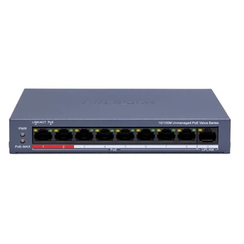 Коммутатор 9 портов неуправляемый Hikvision DS-3E0109P-E/M(C) POE