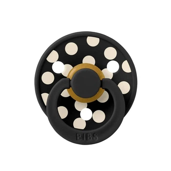 Пустушка BIBS Studio Colour POLKA Latex Round size 1 (0-6 m), Black Ivory Big