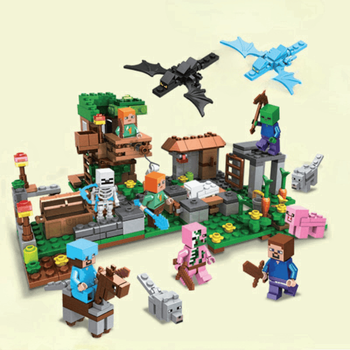 Конструктор Minecraft SJ8808 Битва за сокровища 425 деталей Майнкрафт MineWorld My World