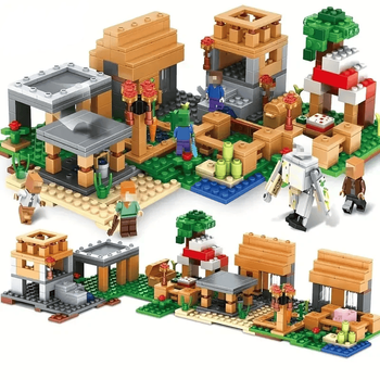 Конструктор Minecraft 569 деталей SJ8802 Поселок 6 в 1 Майнкрафт MineWorld My World