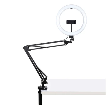 Кольцевая USB LED лампа Puluz PKT3090B 10,2" со струбциной