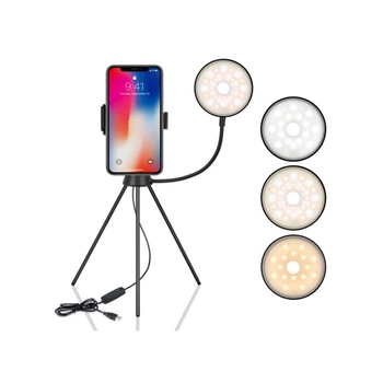 Кольцевая LED лампа Puluz SYA0014601 со штативом для телефона