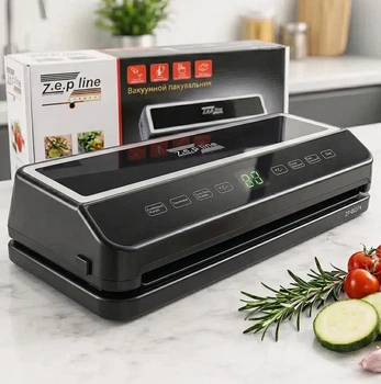 Вакуумный упаковщик с резаком Zepline ZP00374 вакууматор для сухих и влажных продуктов