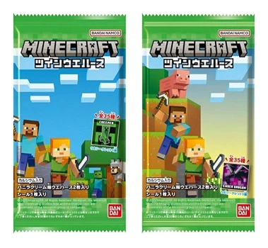 Вафля колекційна Bandai Minecraft Sticker Wafer 10,6 грам (набір 2 штуки)