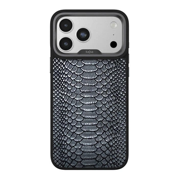 Чохол Premium Kajsa Glamorous Collection Snake Pattern with MagSafe для iPhone 17 Pro Max Black O-Ring