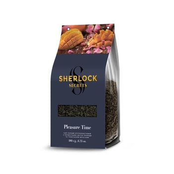 Чай чорний Sherlock Secrets Pleasure Time Пляже Тайм 180 г крупнолистовий