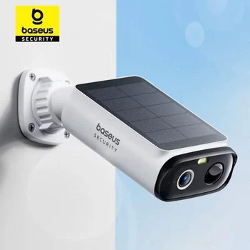 Уличная Wi-Fi камера Baseus Security S1 Lite 2K с солнечной панелью - смарт-камера с зумом, AI-детекции движения, защита IP67