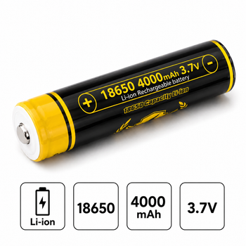 Акумулятор LiitoKala King4000 18650 3.7V 4000 mAh Li-Ion, перезаряджуваний літій-іонний акумулятор для ліхтарів та електроніки
