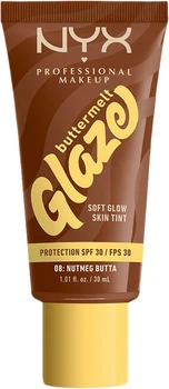 Podkład do twarzy NYX Professional Makeup Buttermelt Glaze Spf 30 08 Nutmeg Butta 30 ml (800897266820)
