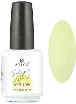 Жидкий полигель Polygel Liquid №09 Yellow Atica, 15 мл