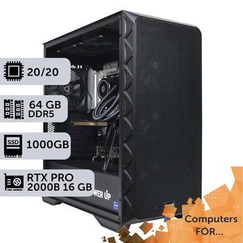 Компьютер Power Up #25 для Solidworks/Core Ultra 7 265KF/64 GB/SSD 1TB/NVIDIA Quadro RTX PRO 2000B 16GB для проектирования и инженерии оптимизирован для работы с CAD-программами предназначенными для 2D и 3D-проектирования