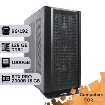 Комп'ютер Power Up #12 для ANSYS/AMD EPYC 7642 x2/128 GB/SSD 1TB/NVIDIA Quadro RTX PRO 2000B 16GB для машинобудування та складних обчислень у галузі машинобудування складного моделювання та обчислювального аналізу
