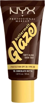 Podkład do twarzy NYX Professional Makeup Buttermelt Glaze Spf 30 10 Chocolate Butta 30 ml (800897266844)
