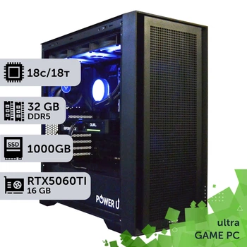 Игровой компьютер GamePC Ultra #598 Core Ultra 5 250KF PLUS/32 GB/SSD 1TB/GeForce RTX 5060Ti 16GB сборка для киберспорта современных игр стрима