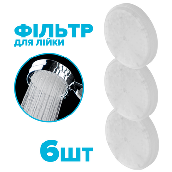 Набор из 6-ти фильтров в головку душевой лейки DROP FILTER-NANO-BOX очищает воду от хлора