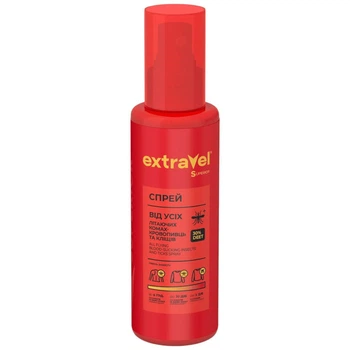 Спрей від літаючих комах, кліщів Extravel Superior 100 мл, Extravel - 624043