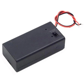 Батарейный отсек SBH-9V 6F22-S крона с крышкой и выключателем - 746733