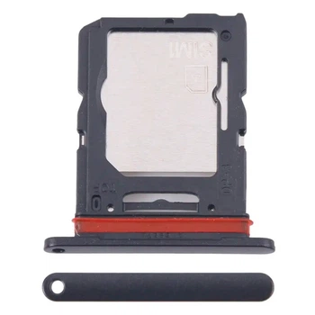 Держатель SIM-карты Samsung M556 Galaxy M55 5G, С разъемом на карту памяти, Черный - 734992