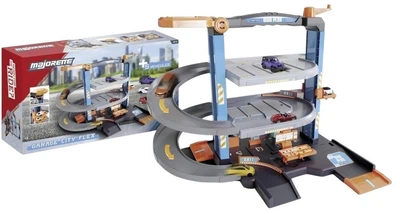 Garaż Majorette City Flex z 5 pojazdami metalowymi 3-poziomowy 8503009001 (3032160113297)