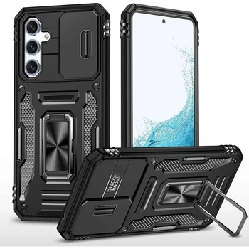 Чехол на Samsung Galaxy A57 5G / для самсунг галакси А57 ударопрочный Black Camshield Army Ring